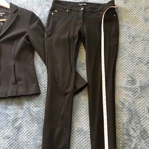 Eileen Fisher 2 piece black stretch suit